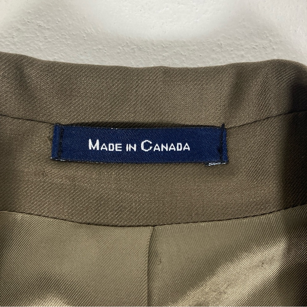 Chaps by Ralph Lauren Blazer Jacket Sz 40 R Wool / Cashmere Beige Made Canada - Picture 12 of 13